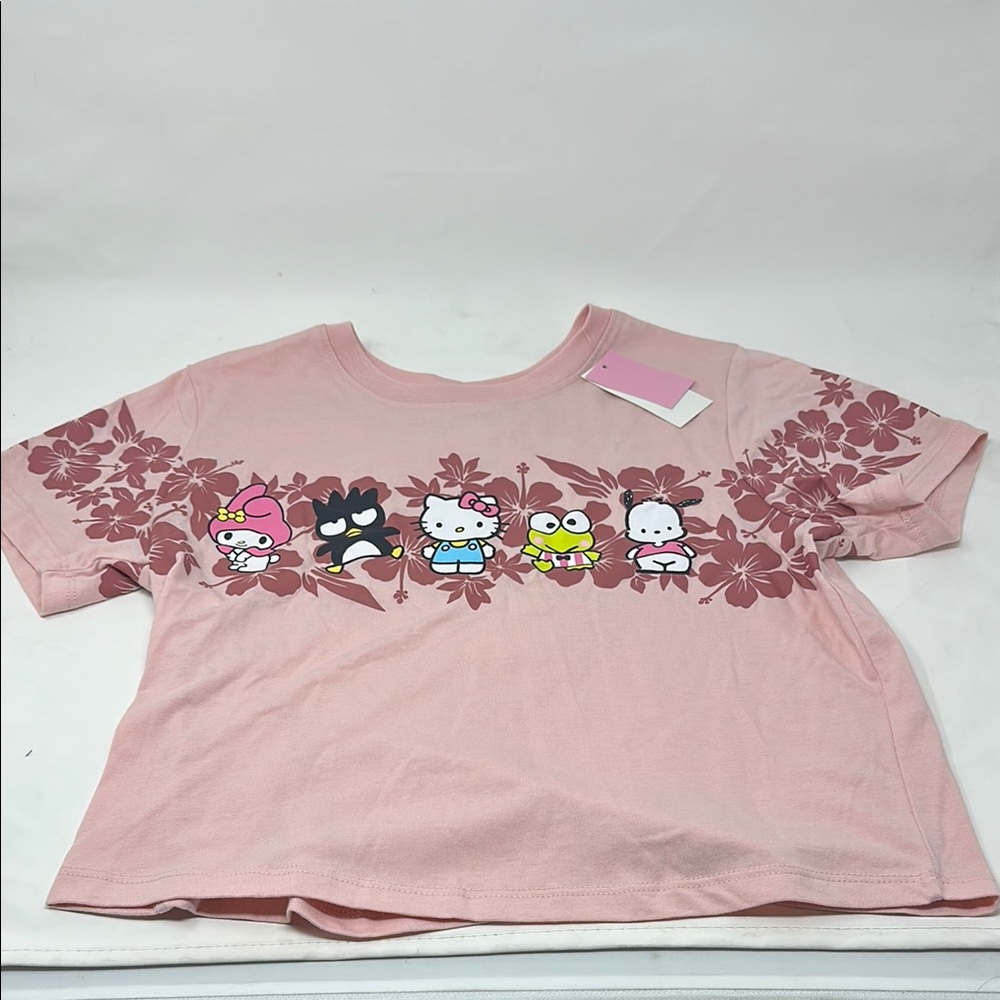 NWT Sanrio hello kitty pink crop top tshirt size medium